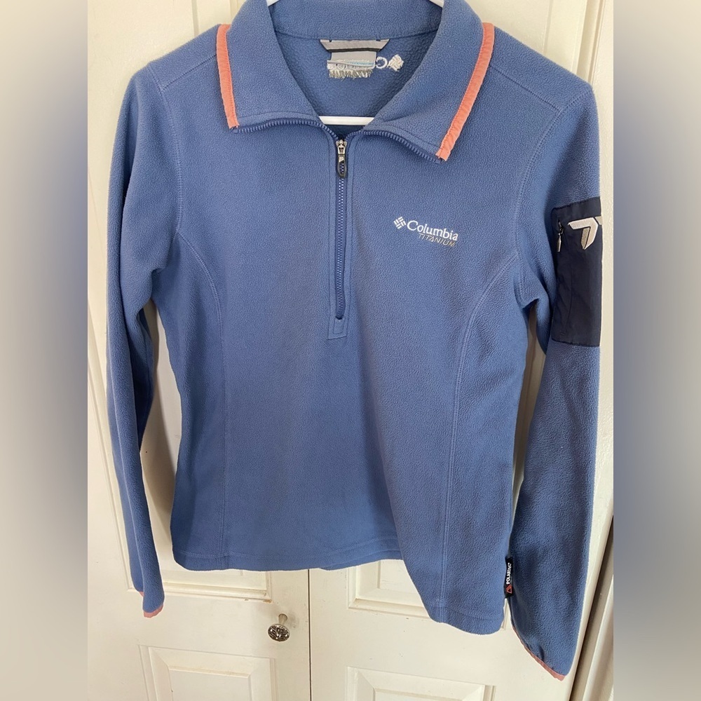Columbia Titanium Polartec Half Zip Fleece pullover-size Small